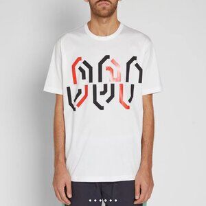 BNWT AW18 JUNYA WATANABE BLACK AND RED PRINT TSHIRT S